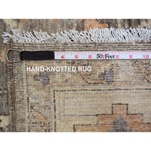 Load image into Gallery viewer, 8&#39;1&quot;x9&#39;9&quot; Fossil Gray, Serapi Heriz With Large Medallion Design, Peshawar, Natural Dyes, Hand Knotted, 100% Wool, Oriental Rug FWR120546