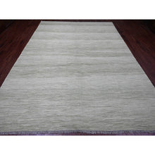 Load image into Gallery viewer, 9&#39;1&quot;x12&#39; Laurel Green, Solid Design, Hand Woven, Vegetable Dyes, Flat Weave, Afghan Kilim, Hand Spun Wool, Oriental Rug FWR120570