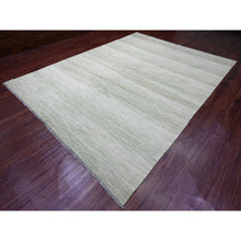 Load image into Gallery viewer, 9&#39;1&quot;x12&#39; Laurel Green, Solid Design, Hand Woven, Vegetable Dyes, Flat Weave, Afghan Kilim, Hand Spun Wool, Oriental Rug FWR120570