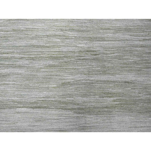 9'1"x12' Laurel Green, Solid Design, Hand Woven, Vegetable Dyes, Flat Weave, Afghan Kilim, Hand Spun Wool, Oriental Rug FWR120570