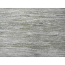 Load image into Gallery viewer, 9&#39;1&quot;x12&#39; Laurel Green, Solid Design, Hand Woven, Vegetable Dyes, Flat Weave, Afghan Kilim, Hand Spun Wool, Oriental Rug FWR120570