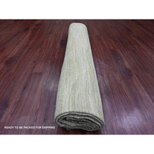 Load image into Gallery viewer, 9&#39;1&quot;x12&#39; Laurel Green, Solid Design, Hand Woven, Vegetable Dyes, Flat Weave, Afghan Kilim, Hand Spun Wool, Oriental Rug FWR120570