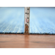 Load image into Gallery viewer, 9&#39;2&quot;x12&#39;1&quot; Cerulean Blue, Flat Weave, Solid Design, Kilim, Hand Woven, Mixed Wool, Vegetable Dyes, Oriental Rug FWR120576
