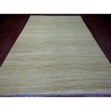 Load image into Gallery viewer, 8&#39;8&quot;x12&#39; Artichoke Green, Solid Design, Hand Woven, Afghan Kilim, Hand Spun Wool, Vegetable Dyes, Flat Weave, Oriental Rug FWR120582
