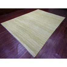 Load image into Gallery viewer, 8&#39;8&quot;x12&#39; Artichoke Green, Solid Design, Hand Woven, Afghan Kilim, Hand Spun Wool, Vegetable Dyes, Flat Weave, Oriental Rug FWR120582