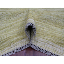 Load image into Gallery viewer, 8&#39;8&quot;x12&#39; Artichoke Green, Solid Design, Hand Woven, Afghan Kilim, Hand Spun Wool, Vegetable Dyes, Flat Weave, Oriental Rug FWR120582