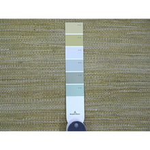 Load image into Gallery viewer, 8&#39;8&quot;x12&#39; Artichoke Green, Solid Design, Hand Woven, Afghan Kilim, Hand Spun Wool, Vegetable Dyes, Flat Weave, Oriental Rug FWR120582