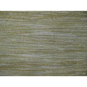 8'8"x12' Artichoke Green, Solid Design, Hand Woven, Afghan Kilim, Hand Spun Wool, Vegetable Dyes, Flat Weave, Oriental Rug FWR120582