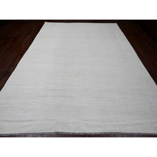 Load image into Gallery viewer, 9&#39;x12&#39; Daisy White, Flat Weave, Solid Design, Hand Woven, Afghan Kilim, Hand Spun Wool, Oriental Rug FWR120594