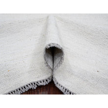 Load image into Gallery viewer, 9&#39;x12&#39; Daisy White, Flat Weave, Solid Design, Hand Woven, Afghan Kilim, Hand Spun Wool, Oriental Rug FWR120594