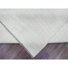 Load image into Gallery viewer, 9&#39;x12&#39; Daisy White, Flat Weave, Solid Design, Hand Woven, Afghan Kilim, Hand Spun Wool, Oriental Rug FWR120594