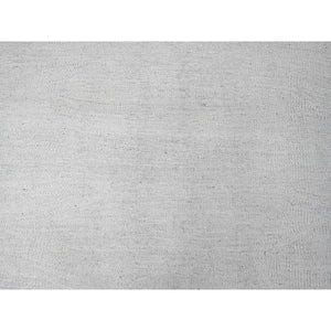 9'x12' Daisy White, Flat Weave, Solid Design, Hand Woven, Afghan Kilim, Hand Spun Wool, Oriental Rug FWR120594