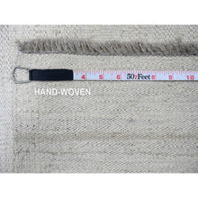 Load image into Gallery viewer, 9&#39;x12&#39; Daisy White, Flat Weave, Solid Design, Hand Woven, Afghan Kilim, Hand Spun Wool, Oriental Rug FWR120594