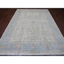 Load image into Gallery viewer, 8&#39;2&quot;x10&#39; Bone White, Aryana Collection, Afghan Peshawar With Heriz All Over Design, Vegetable Dyes, Hand Knotted, 100% Wool, Densely Woven, Oriental Rug FWR120606