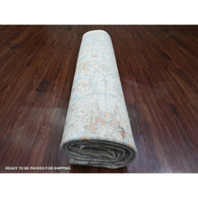 Load image into Gallery viewer, 8&#39;2&quot;x10&#39; Bone White, Aryana Collection, Afghan Peshawar With Heriz All Over Design, Vegetable Dyes, Hand Knotted, 100% Wool, Densely Woven, Oriental Rug FWR120606