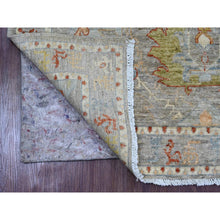 Load image into Gallery viewer, 4&#39;x5&#39;8&quot; Shadow Gray, Aryana Collection With Mahal Design, Peshawar, Vegetable Dyes, Hand Knotted, Pure Wool, Densely Woven, Oriental Rug FWR120618