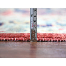 Load image into Gallery viewer, 9&#39;x12&#39; Prismatic Red, Serapi Heriz With Large Flower Design, Peshawar, Hand Knotted, Veggie Dyes, 100% Wool, Densely Woven, Oriental Rug FWR120624