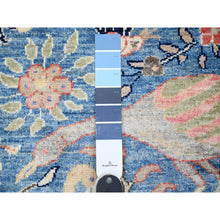 Load image into Gallery viewer, 3&#39;x21&#39;3&quot; Bayern Blue, Afghan Peshawar with Birds of Paradise Design, Natural Dyes, Hand Knotted, 100% Wool, XL Runner, Oriental Rug FWR120642