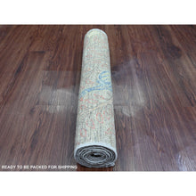 Load image into Gallery viewer, 2&#39;6&quot;x6&#39;2&quot; Nevada Gray, Afghan Peshawar with Birds of Paradise Design, Soft and Velvety Wool, Vegetable Dyes, Hand Knotted, Runner, Oriental Rug FWR120648