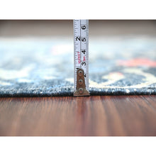 Load image into Gallery viewer, 2&#39;6&quot;x19&#39;3&quot; Spruce Blue, Afghan Peshawar Birds of Paradise Tree of Life Design, Hand Knotted, Natural Dyes, Velvety Wool, XL Runner, Oriental Rug FWR120654