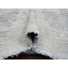 Load image into Gallery viewer, 11&#39;5&quot;x15&#39;1&quot; Cascading White, 100% Wool, Washed Out Peshawar With All Over Leaf Design, Hand Knotted, Natural Dyes, Oversized, Oriental Rug FWR120684