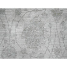 Load image into Gallery viewer, 11&#39;5&quot;x15&#39;1&quot; Cascading White, 100% Wool, Washed Out Peshawar With All Over Leaf Design, Hand Knotted, Natural Dyes, Oversized, Oriental Rug FWR120684
