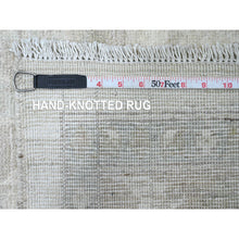 Load image into Gallery viewer, 11&#39;5&quot;x15&#39;1&quot; Cascading White, 100% Wool, Washed Out Peshawar With All Over Leaf Design, Hand Knotted, Natural Dyes, Oversized, Oriental Rug FWR120684