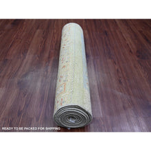 Load image into Gallery viewer, 2&#39;5&quot;x9&#39;9&quot; Olive Green, Hand Knotted, Fine Kashkuli Gabbeh with Small Animal Figurines, Soft Wool, Veggie Dyes, Runner, Oriental Rug FWR120696