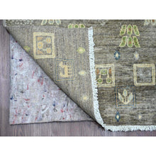 Load image into Gallery viewer, 2&#39;8&quot;x9&#39;7&quot; Spanish Gray, Fine Kashkuli Gabbeh with Small Animal Figurines, Soft Wool, Hand Knotted, Natural Dyes, Runner, Oriental Rug FWR120702