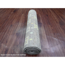 Load image into Gallery viewer, 2&#39;8&quot;x9&#39;7&quot; Spanish Gray, Fine Kashkuli Gabbeh with Small Animal Figurines, Soft Wool, Hand Knotted, Natural Dyes, Runner, Oriental Rug FWR120702