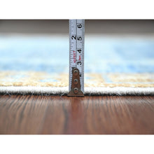 Load image into Gallery viewer, 2&#39;8&quot;x19&#39;1&quot; Shades of Blue, Fine Kashkuli Gabbeh with Small Animal Figurines, Soft Wool, Hand Knotted, Vegetable Dyes, XL Runner, Oriental Rug FWR120708