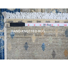 Load image into Gallery viewer, 2&#39;8&quot;x19&#39;1&quot; Shades of Blue, Fine Kashkuli Gabbeh with Small Animal Figurines, Soft Wool, Hand Knotted, Vegetable Dyes, XL Runner, Oriental Rug FWR120708