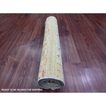 Load image into Gallery viewer, 2&#39;9&quot;x5&#39;10&quot; Swamp Green, Fine Kashkuli Gabbeh With Small Animal Figurines, Hand Knotted, Soft Wool, Natural Dyes, Runner, Oriental Rug FWR120714