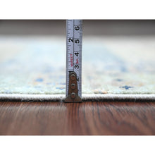 Load image into Gallery viewer, 2&#39;7&quot;x10&#39;3&quot; Bone White with Gray, Fine Kashkuli Gabbeh with Small Animal Figurines, Soft Wool, Hand Knotted, Vegetable Dyes, Runner, Oriental Rug FWR120738