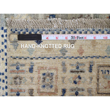 Load image into Gallery viewer, 2&#39;10&quot;x9&#39;7&quot; Alabaster White, Fine Kashkuli Gabbeh with Small Animal Figurines, Veggie Dyes, Soft Wool, Hand Knotted, Runner, Oriental Rug FWR120756