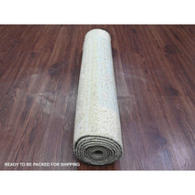 Load image into Gallery viewer, 2&#39;9&quot;x9&#39;7&quot; Sage Green, Soft Wool, Fine Kashkuli Gabbeh With Small Animal Figurines, Hand Knotted, Natural Dyes, Runner, Oriental Rug FWR120762
