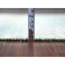 Load image into Gallery viewer, 2&#39;9&quot;x9&#39;7&quot; Sage Green, Soft Wool, Fine Kashkuli Gabbeh With Small Animal Figurines, Hand Knotted, Natural Dyes, Runner, Oriental Rug FWR120762