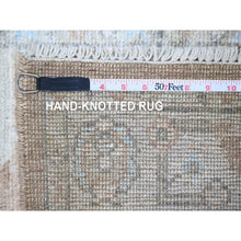 Load image into Gallery viewer, 2&#39;9&quot;x9&#39;6&quot; Almond Brown, Afghan Angora Oushak With All Over Leaf Design, Vegetable Dyes, Hand Knotted, 100% Wool, Runner, Oriental Rug FWR120774