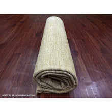 Load image into Gallery viewer, 8&#39;9&quot;x11&#39;7&quot; Ecru Brown, Plain Solid Pattern, Hand Knotted, Hand Spun Ghazni Wool, Lush And Plush, Oriental Rug FWR120834