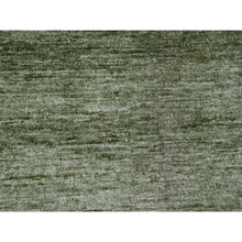 Load image into Gallery viewer, 8&#39;8&quot;x11&#39;6&quot; Basil Green, Hand Spun Ghazni Wool, Plain Solid Pattern, Hand Knotted, Lush And Plush, Oriental Rug FWR120840
