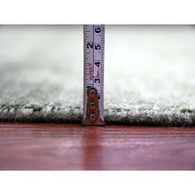 Load image into Gallery viewer, 8&#39;8&quot;x11&#39;6&quot; Basil Green, Hand Spun Ghazni Wool, Plain Solid Pattern, Hand Knotted, Lush And Plush, Oriental Rug FWR120840