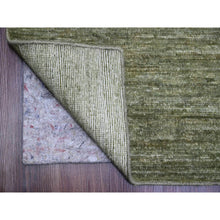 Load image into Gallery viewer, 8&#39;5&quot;x11&#39;5&quot; Reseda Green, Hand Spun Ghazni Wool, Plain Solid Pattern, Hand Knotted, Lush And Plush, Oriental Rug FWR120852
