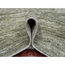 Load image into Gallery viewer, 8&#39;5&quot;x11&#39;5&quot; Reseda Green, Hand Spun Ghazni Wool, Plain Solid Pattern, Hand Knotted, Lush And Plush, Oriental Rug FWR120852