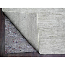Load image into Gallery viewer, 8'7"x11'9" Cloud Gray, Plain Solid Pattern, Hand Knotted, Hand Spun Ghazni Wool, Lush And Plush, Oriental Rug FWR120858
