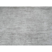 Load image into Gallery viewer, 8'7"x11'9" Cloud Gray, Plain Solid Pattern, Hand Knotted, Hand Spun Ghazni Wool, Lush And Plush, Oriental Rug FWR120858