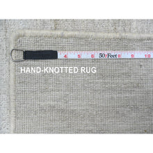 Load image into Gallery viewer, 8'7"x11'9" Cloud Gray, Plain Solid Pattern, Hand Knotted, Hand Spun Ghazni Wool, Lush And Plush, Oriental Rug FWR120858