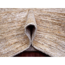 Load image into Gallery viewer, 8&#39;x9&#39; Copper Brown, Hand Spun Ghazni Wool, Plain Solid Pattern, Hand Knotted, Lush and Plush, Squarish, Oriental Rug FWR120864