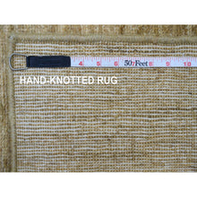 Load image into Gallery viewer, 8&#39;x9&#39; Copper Brown, Hand Spun Ghazni Wool, Plain Solid Pattern, Hand Knotted, Lush And Plush, Squarish, Oriental Rug FWR120864