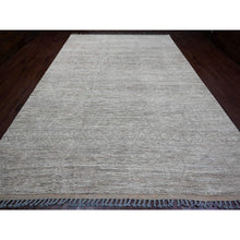 Load image into Gallery viewer, 9&#39;8&quot;x14&#39;7&quot; Stone Gray, Moroccan Weave With Textured And Variegated Design, Hand Knotted, 100% Wool, Oriental Rug FWR120888