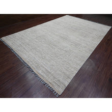 Load image into Gallery viewer, 9&#39;8&quot;x14&#39;7&quot; Stone Gray, Moroccan Weave With Textured And Variegated Design, Hand Knotted, 100% Wool, Oriental Rug FWR120888